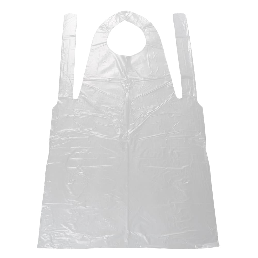 SafePro Disposable Medium Weight White Poly Aprons, 500-Piece Case