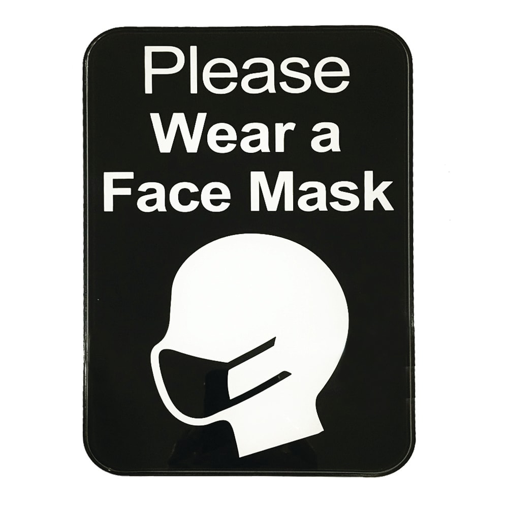 Tablecraft 10542 Please Wear a Face Mask Wall Sign w/ Adhesive