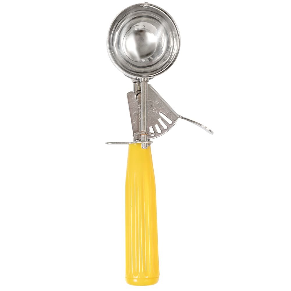 Vollrath 1-5/8 oz Stainless Steel Disher - Size 20,Yellow