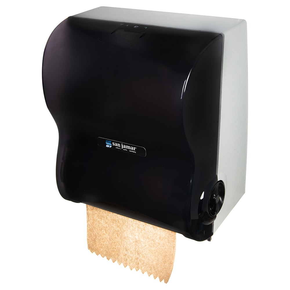 San Jamar T7100TBK Wall Mount Touchless Roll Paper Towel Dispenser ...