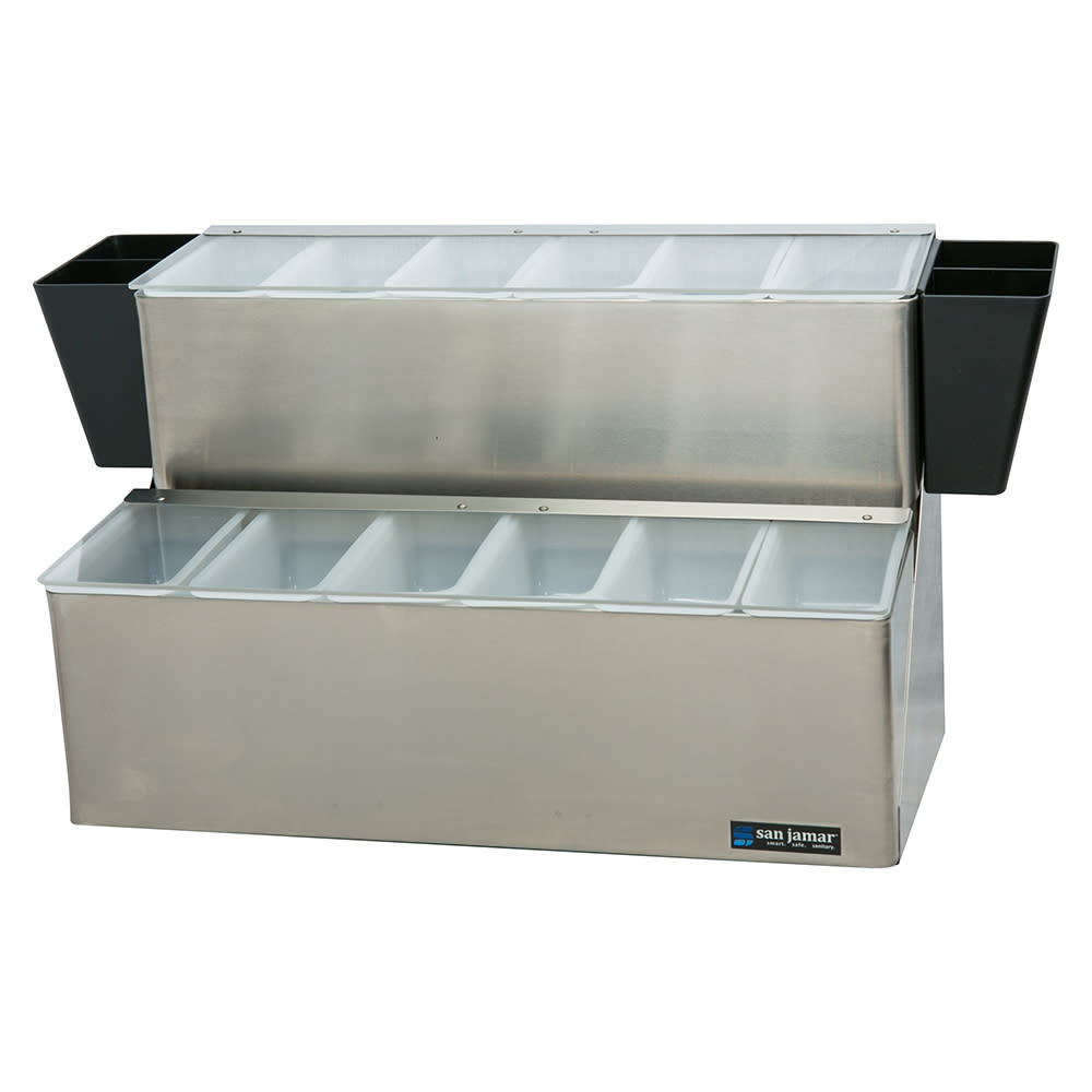 San Jamar B6186L EZ-Chill 6-Compartment Stainless Steel