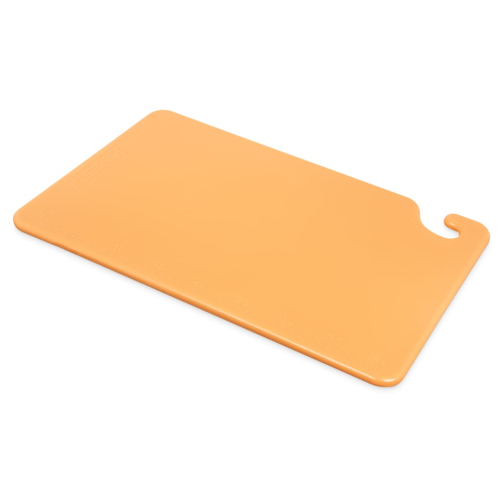 Commercial Tan (Brown) Plastic HDPE Cutting Board, NSF Certified - 18 x 12  x 1/2