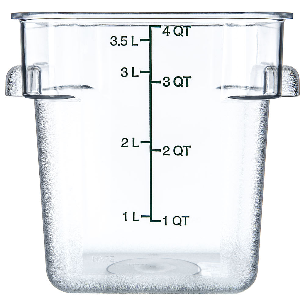 Carlisle 4 qt Square Food Storage Container - Clear (1072107)