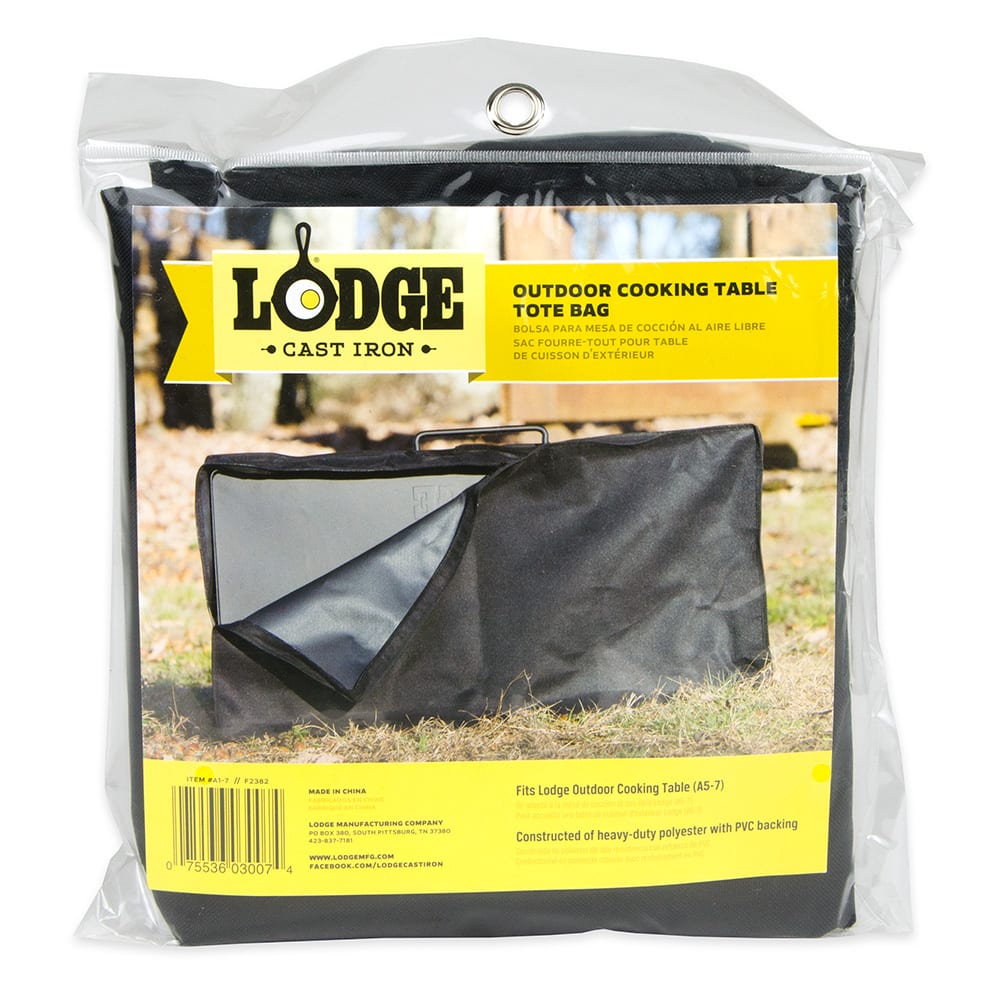 Lodge A17 Camp Dutch Oven Cooking Table Tote Bag, Black Polyester