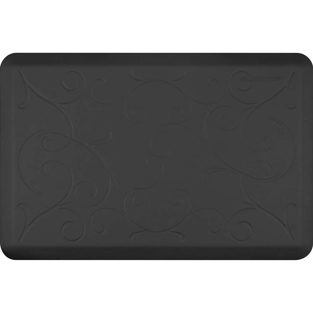 Wellness Mats PMB32WMRBLK Bella Motif Mat w/ NoTrip Beveled Edge & Non