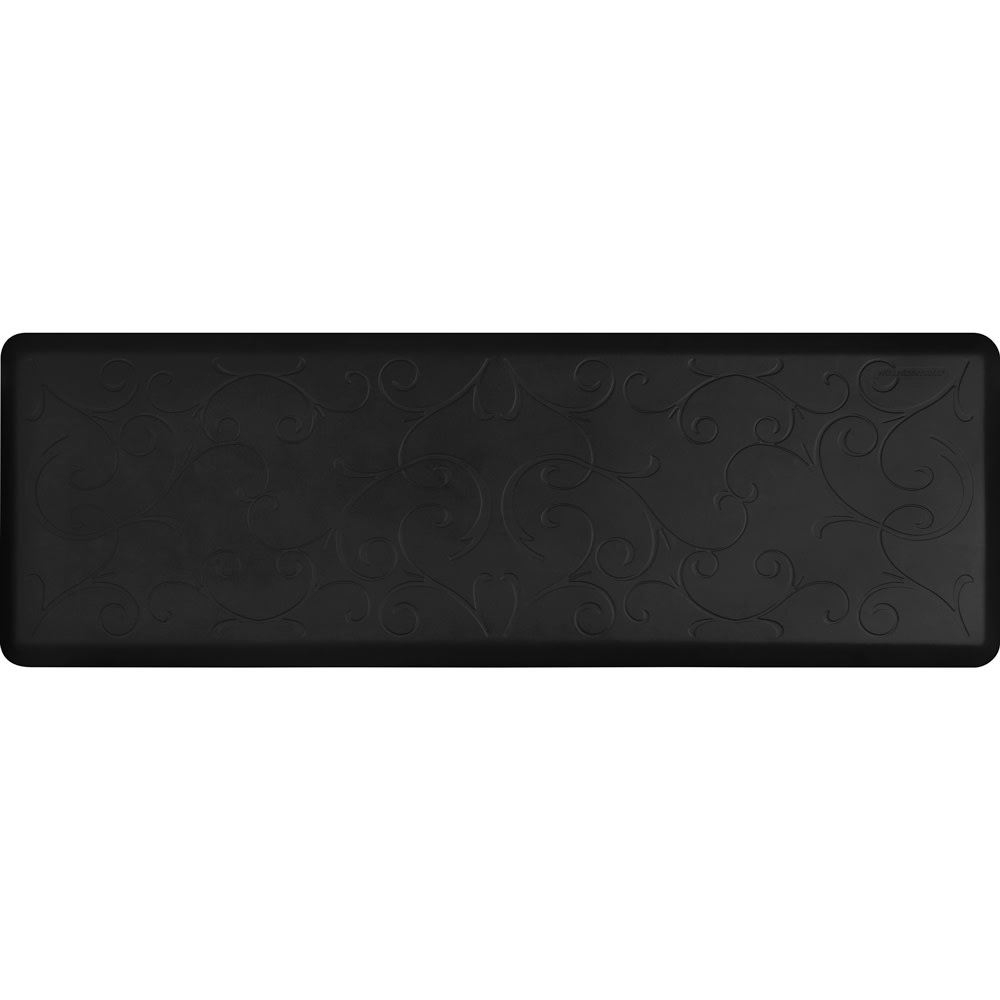 Wellness Mats PMB62WMRBLK Bella Motif Mat w/ NoTrip Beveled Edge & Non