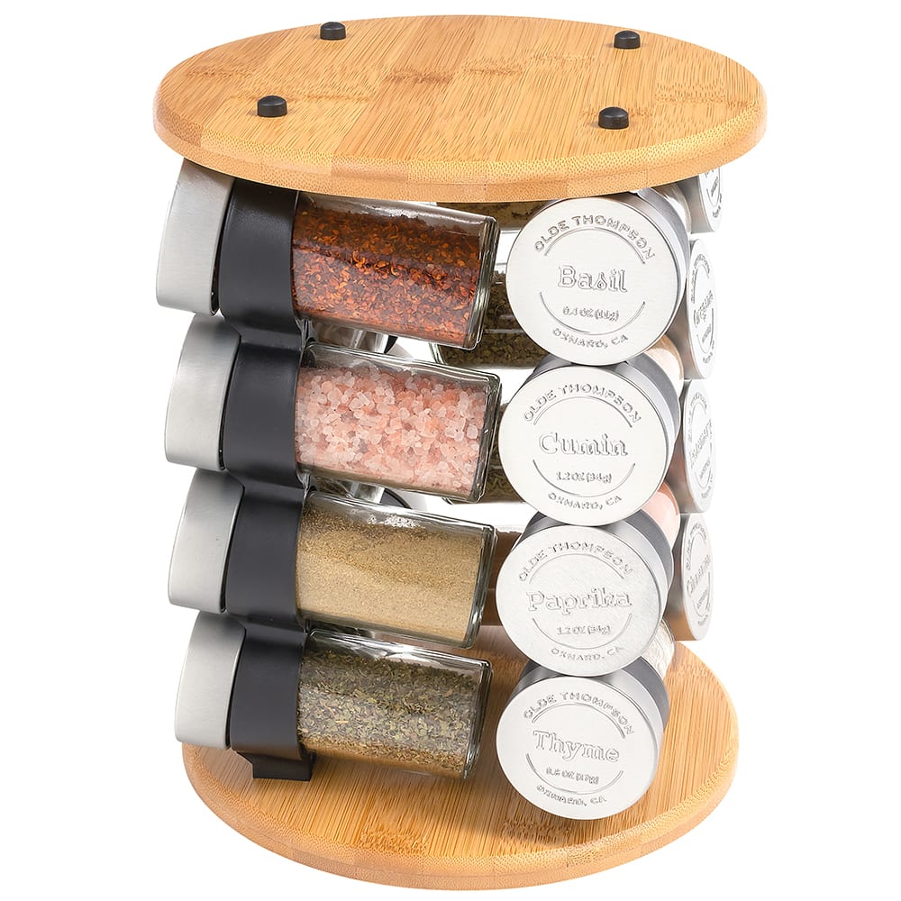 Olde Thompson 25 732 Revolving Carousel Spice Rack w 16 3 oz Spice Jars 10