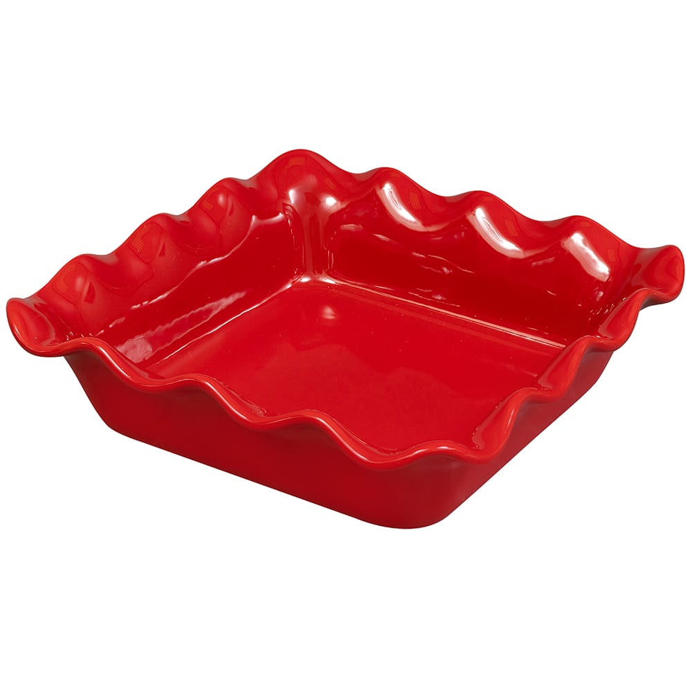 Emile Henry Burgundry Ruffled Deep Ceramic Pie Dish + Reviews