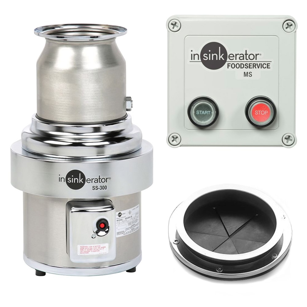 InSinkErator SS-300-6-MS Disposer Pack w/ #6-Adapter & Manual Switch, 3