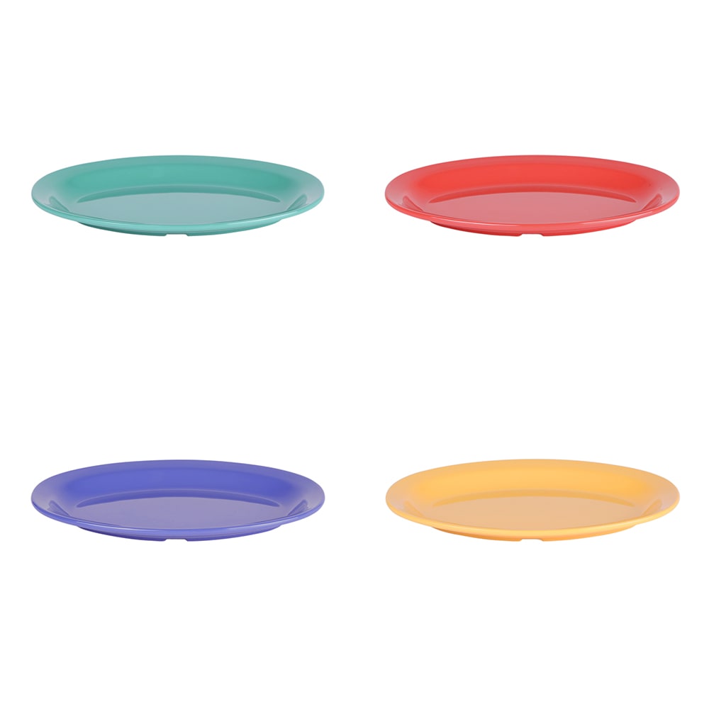 Elite Global Solutions B106OV MIX 10 Oval Melamine Dinner Plate Assorted Colors