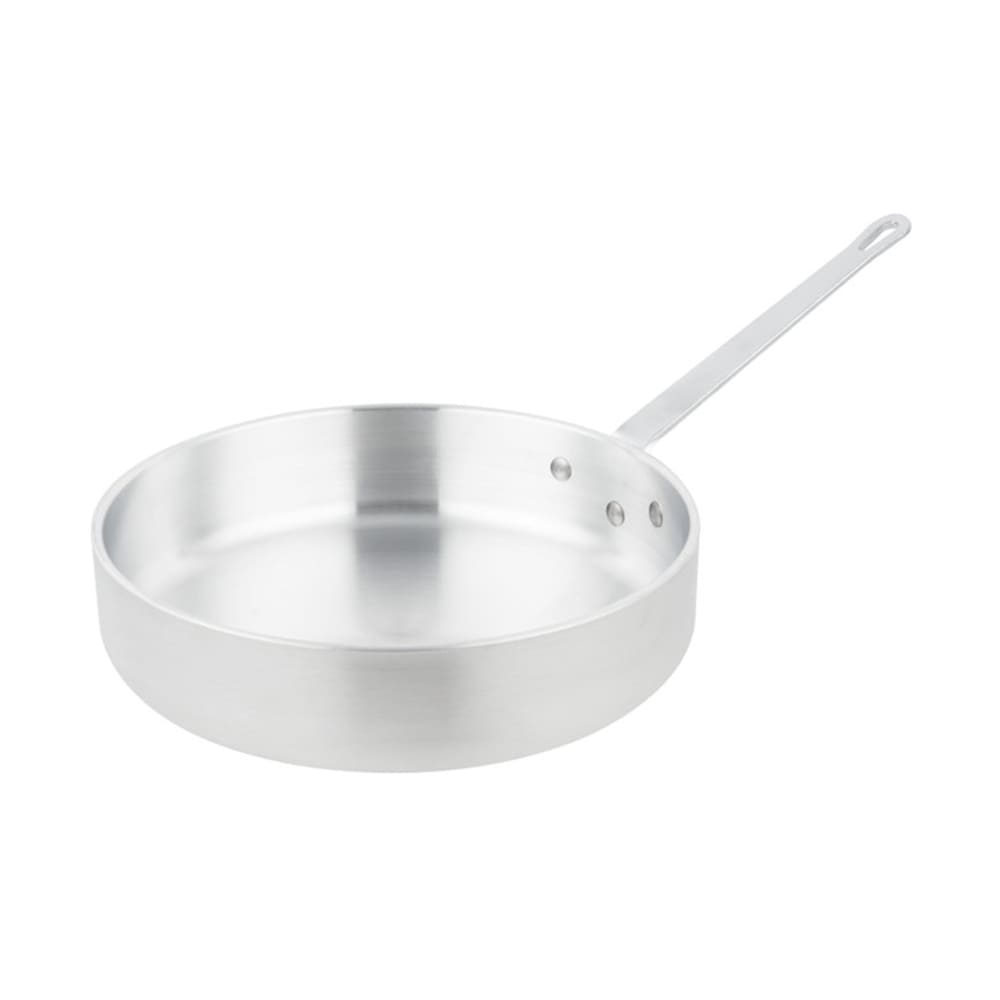 Winco AXST-3, 3-Quart Aluminum Saute Pan, 9-Inch Handle