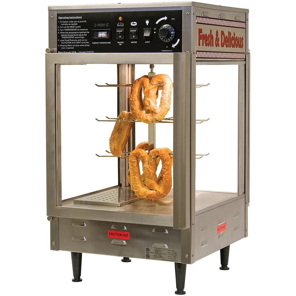 Winco 51012 19&quot;W Pass Thru Heated Pizza/Pretzel Merchandiser, 120v