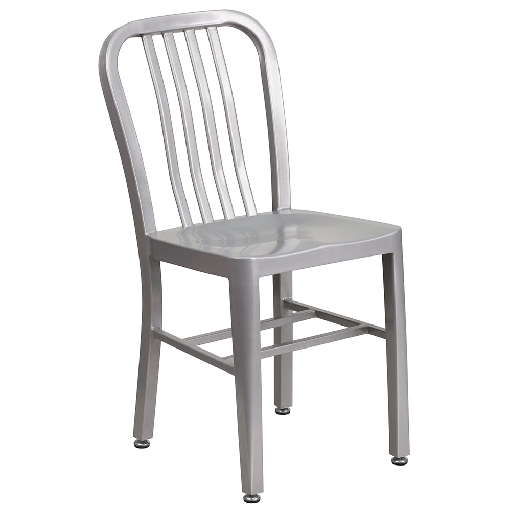 Flash Furniture CH-61200-18-SIL-GG Chair w/ Vertical Slat Back