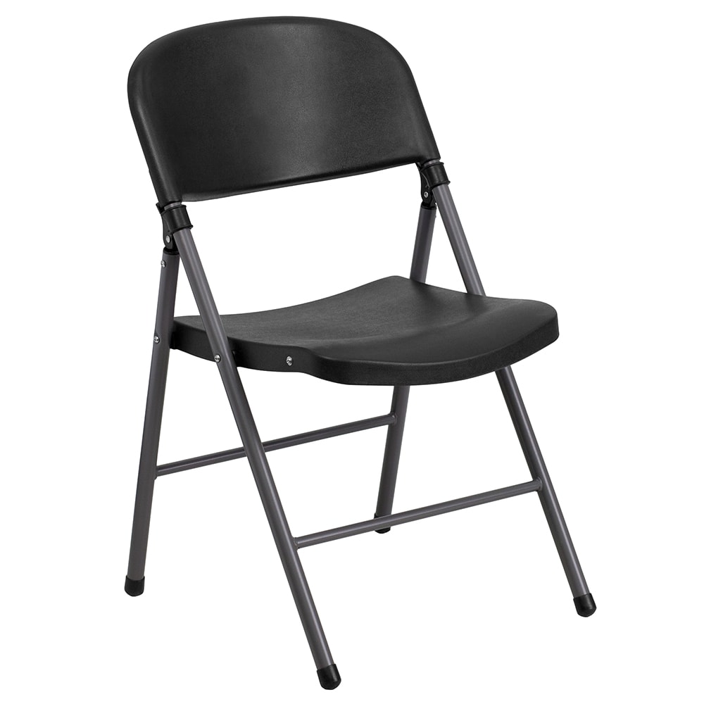 Flash Furniture DAD-YCD-50-GG Folding Chair w/ Black Plastic Back