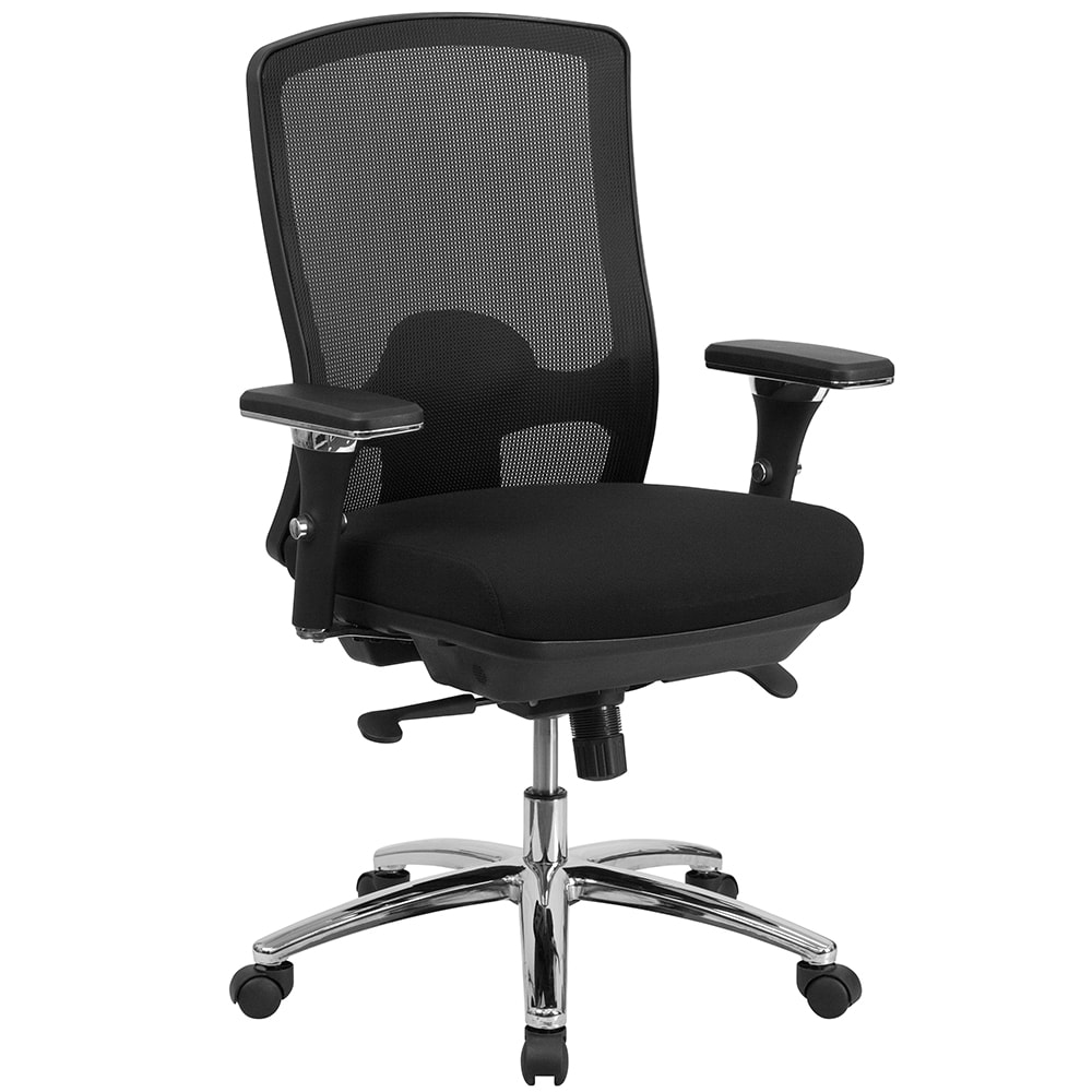 Flash Furniture LQ-2-BK-GG Swivel Big & Tall Office Chair w/ Mid