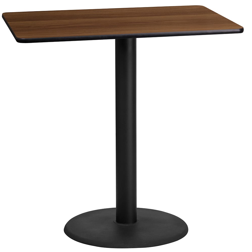 Flash Furniture XU-WALTB-2442-TR24B-GG Rectangular Bar Height Table w ...