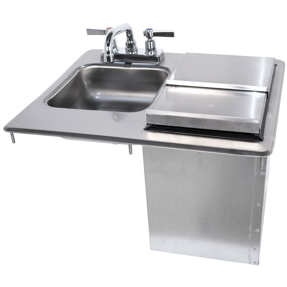 Countertop with Ice Bin, Drain Pan & Sink