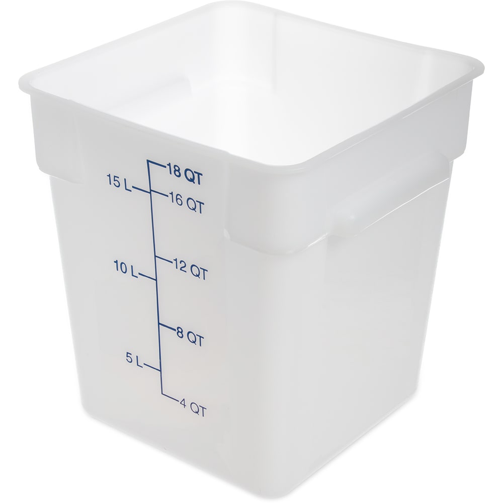 Carlisle 11965PE02 18 qt Square Food Storage Container - Polyethylene ...