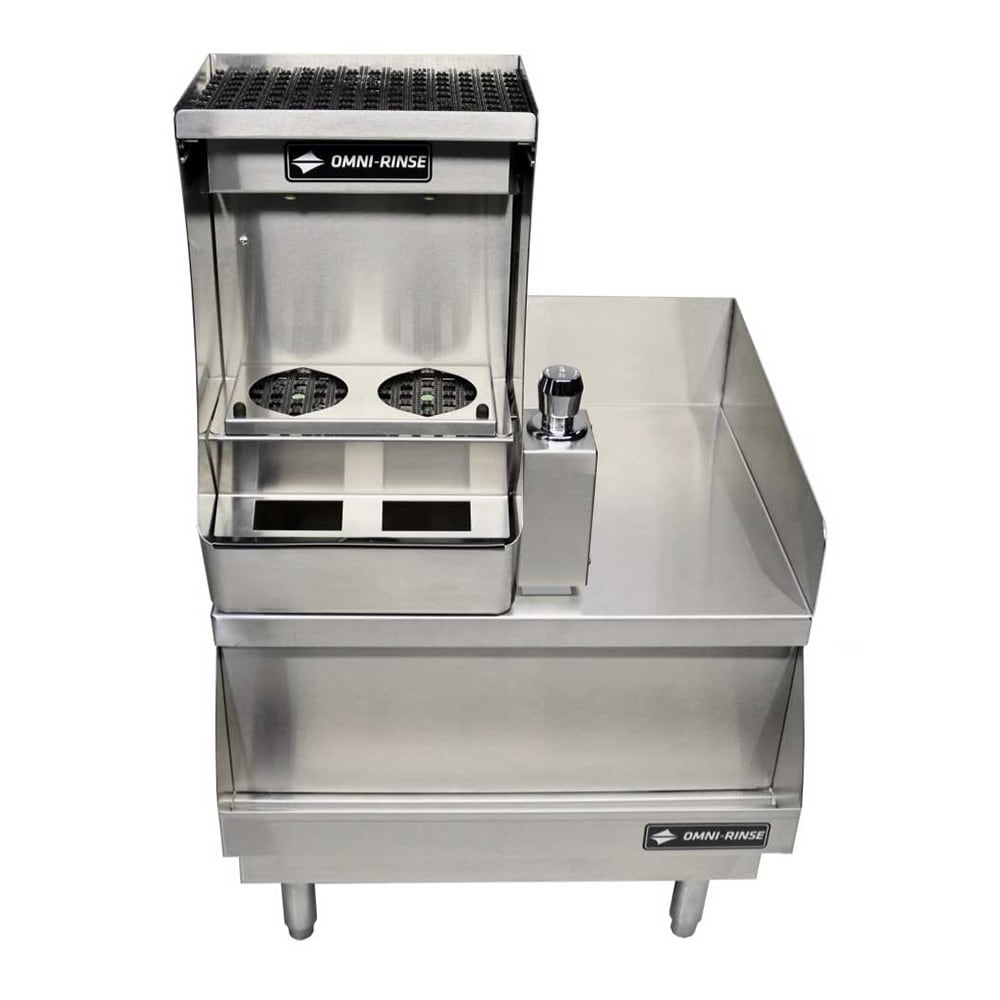 Triple Rinse Machine Omni-Rinse Auto-Rinse™ Bar Tool Rinse Station w/ Utility Station ...