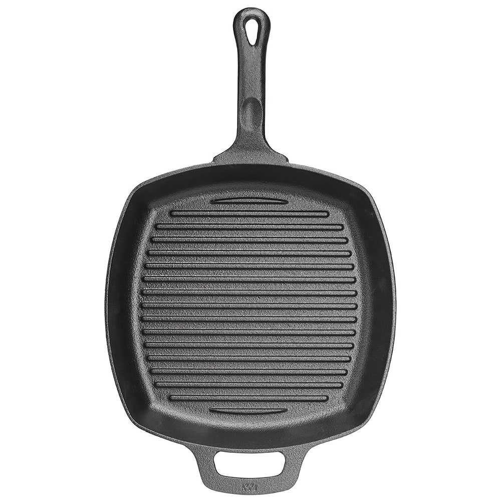 Lodge L8GP3 10 1/4 Pre-Seasoned Cast Iron Grill Pan with Cover