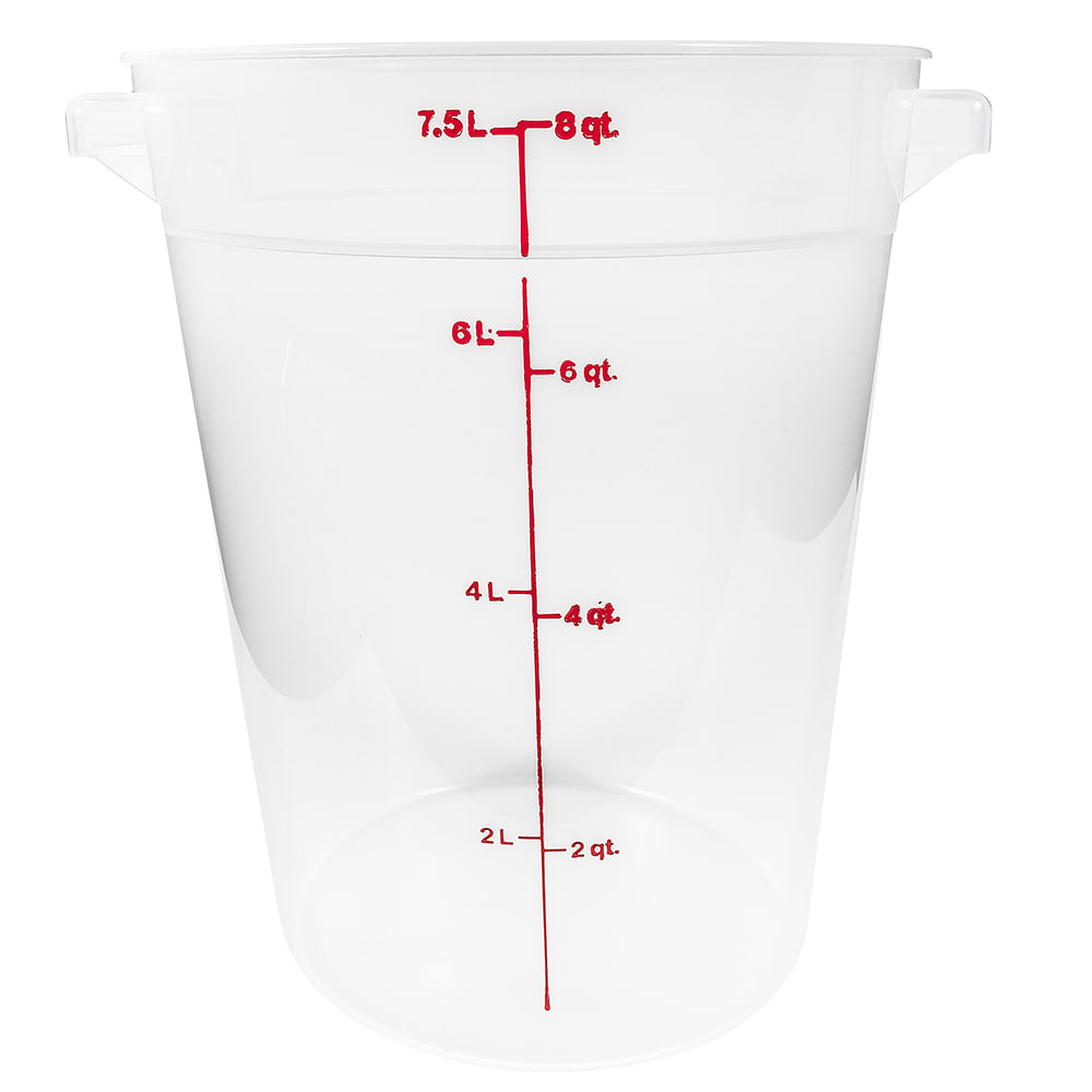 Rubbermaid FG572424CLR 8 qt Clear Round Storage Container