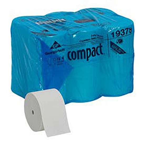 Georgia-Pacific 19378 Compact® 2-ply Coreless Toilet Paper Roll - 1500 ...