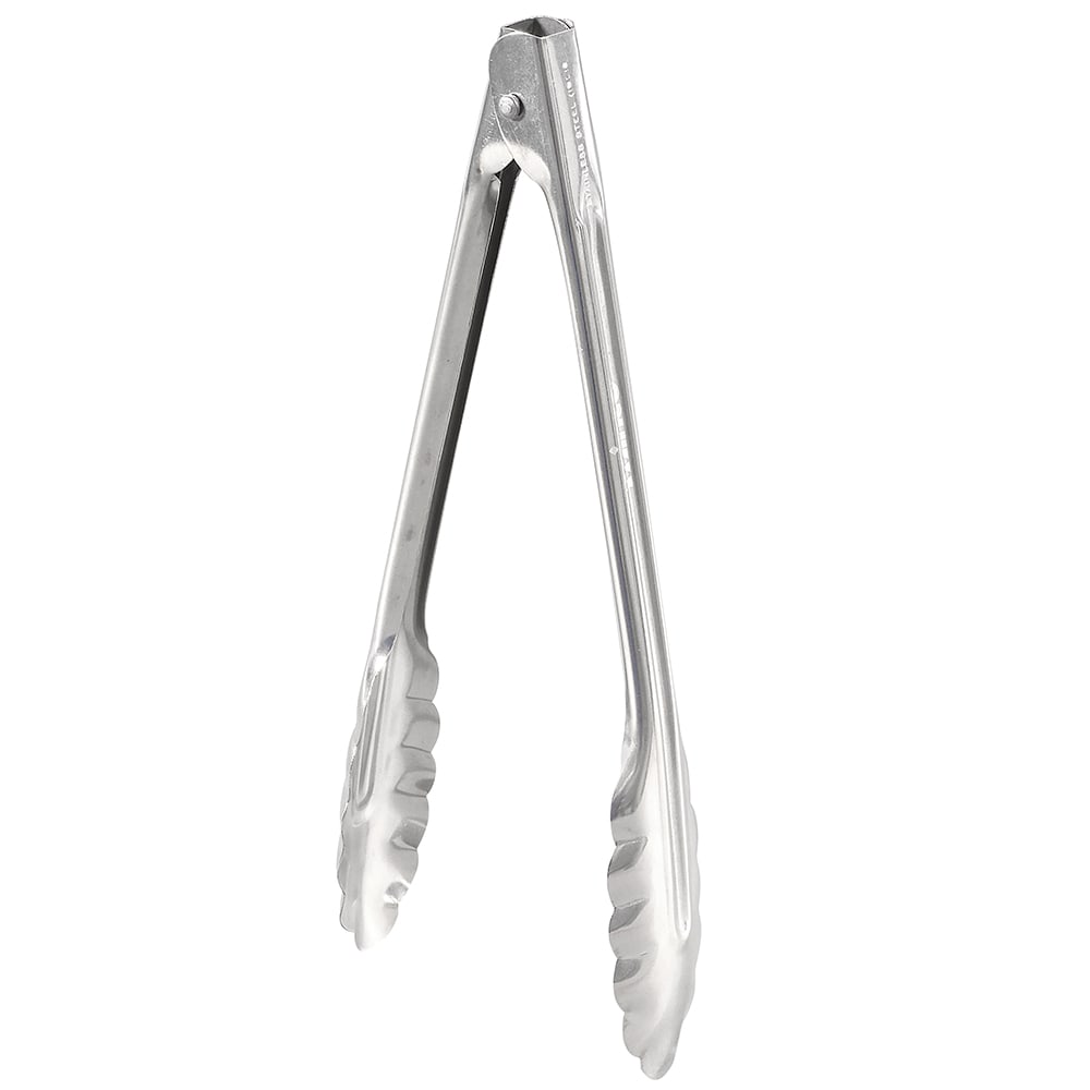 7-Inch Stainless Steel Utility Tong, Heavy Duty Kitchen Tong with Scalloped  Gripping Edge, Serving Tong