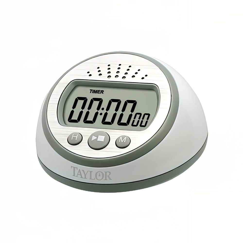 Taylor Dual Event Digital Timer with Clock White 