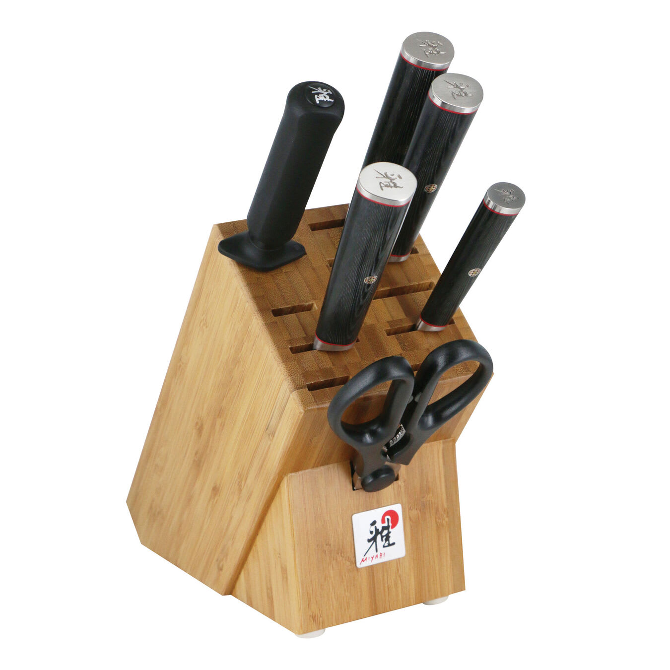 Miyabi Black Magnetic Easel Knife Block, Set of 10