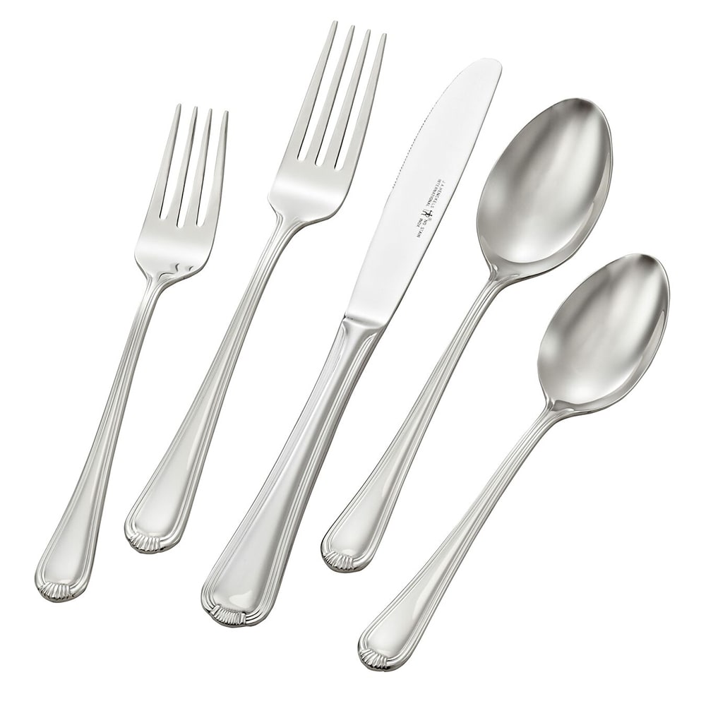 食器 McKee Henckels 20 Piece Alcea Flatware Set, 18/10 Stainless Steel (1011380)