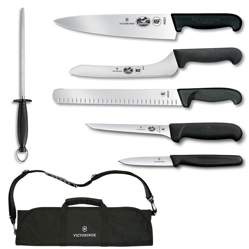 Victorinox Fibrox Culinary Knife Roll Set | USA Equipment Direct