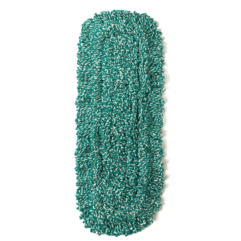 Looped-End Dust Mop Head, Microfiber, 24 x 5, Green Looped-End Dust Mop Head, Microfiber, 24 x 5, Green