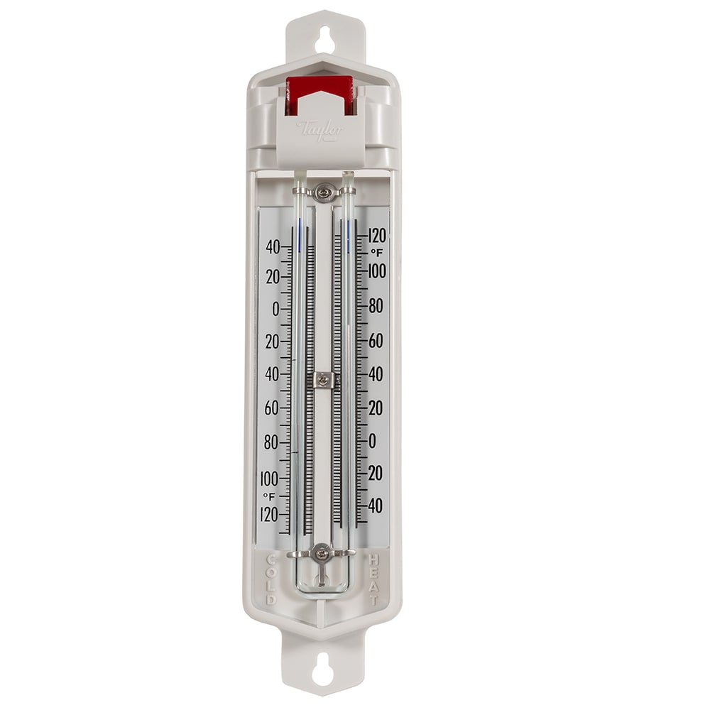 Compact Indoor Thermometer with High and Low Records-White