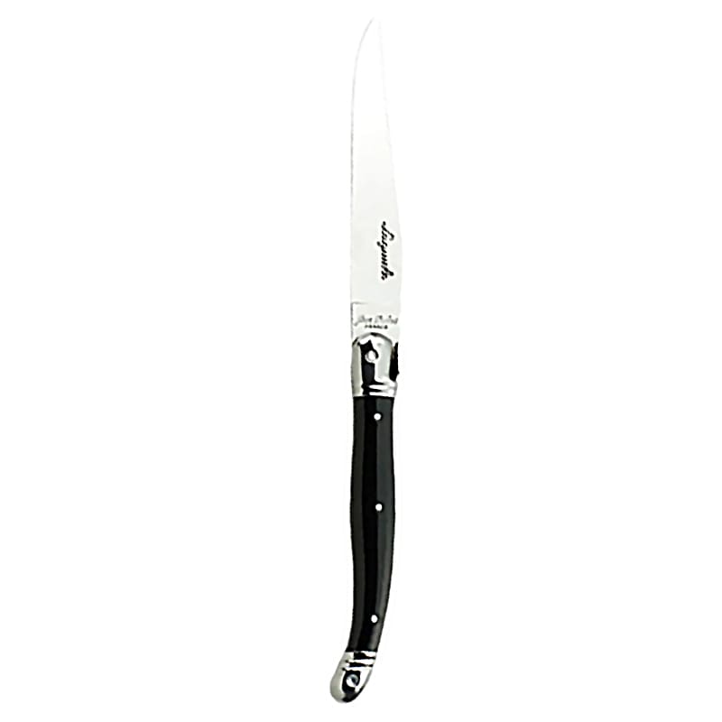 Browne 574330 9 Pointed Tip Steak Knife, Stainless Steel, Black Plastic  Handle