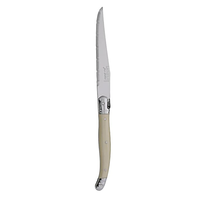 Laguiole 5392S057 9 Laguiole Black Serrated Steak Knife w/ Curved Plastic  Handle, Stainless