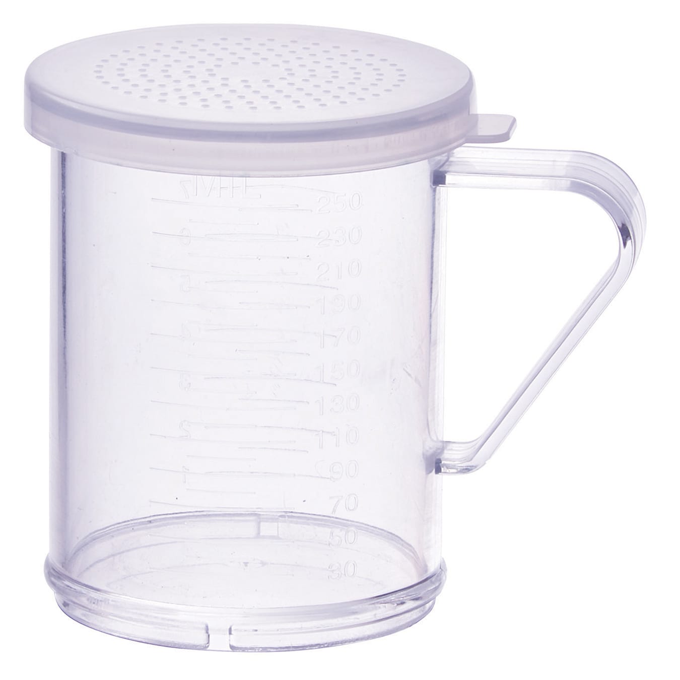 Winco PDG-10CS 10 oz Shaker/Dredge w/ Handle, Polycarbonate