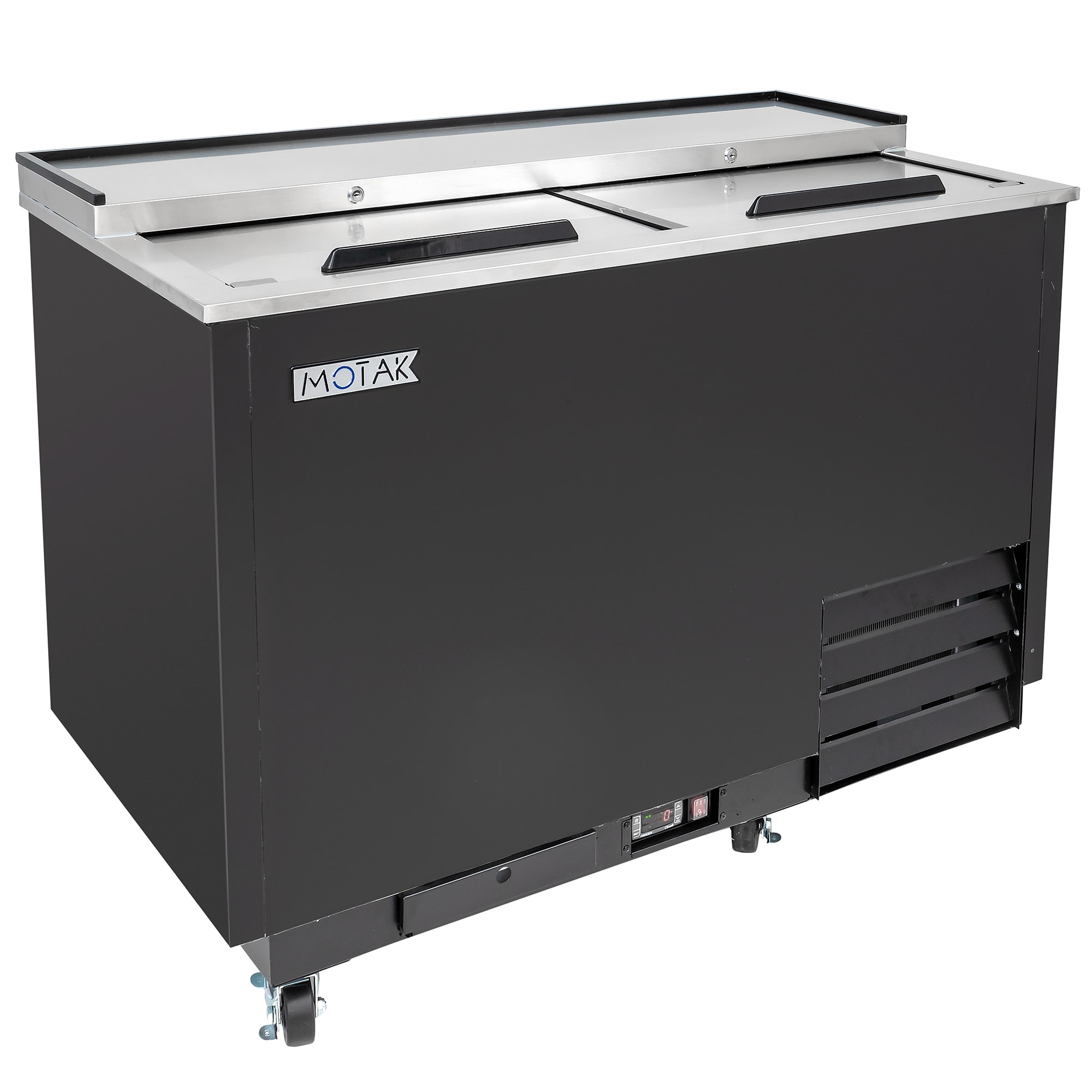 MoTak MGF-49-X 2 Section Glass Chiller w/ 240 Mug Capacity - Black