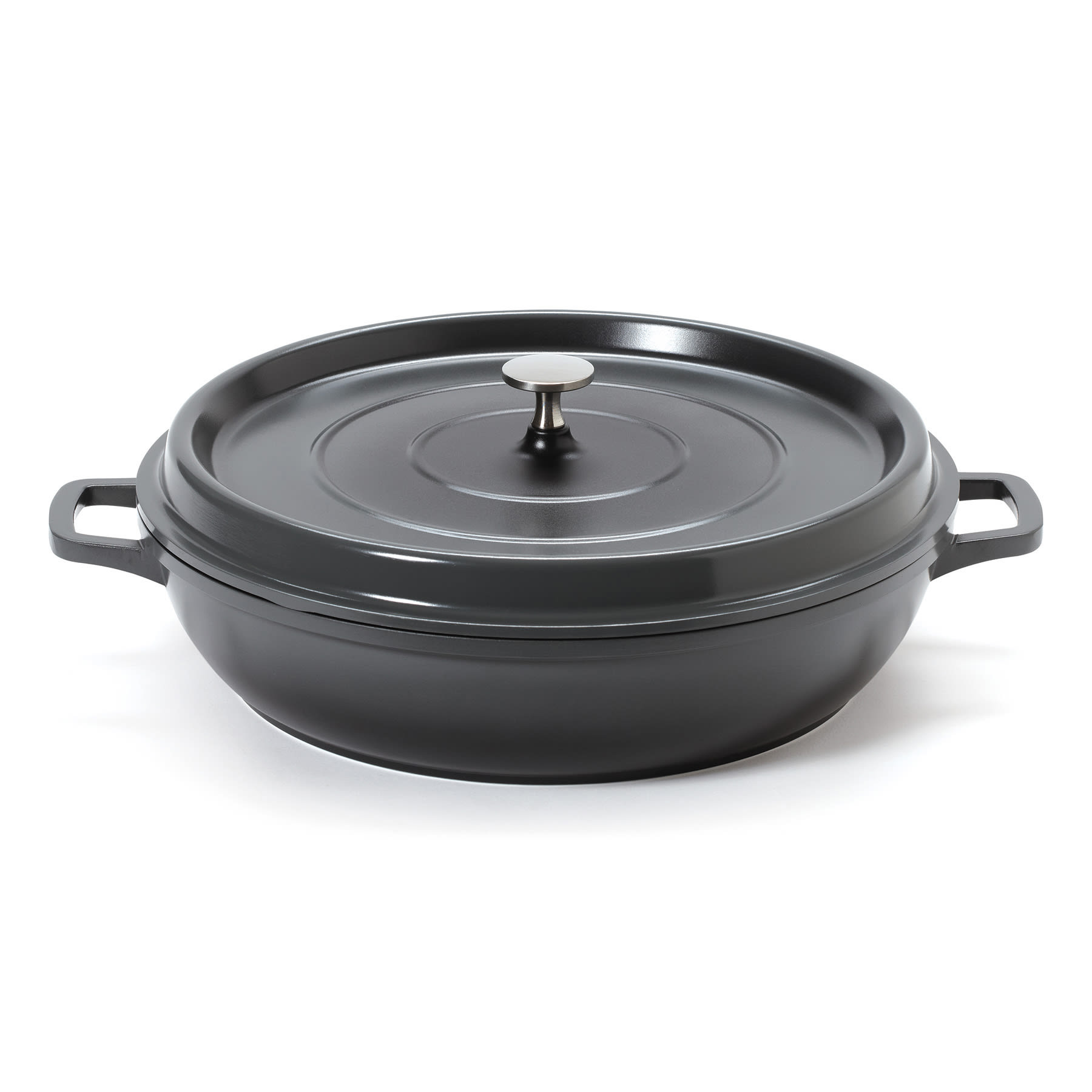 2 qt. Round Aluminum Dutch Oven in Gray with Lid