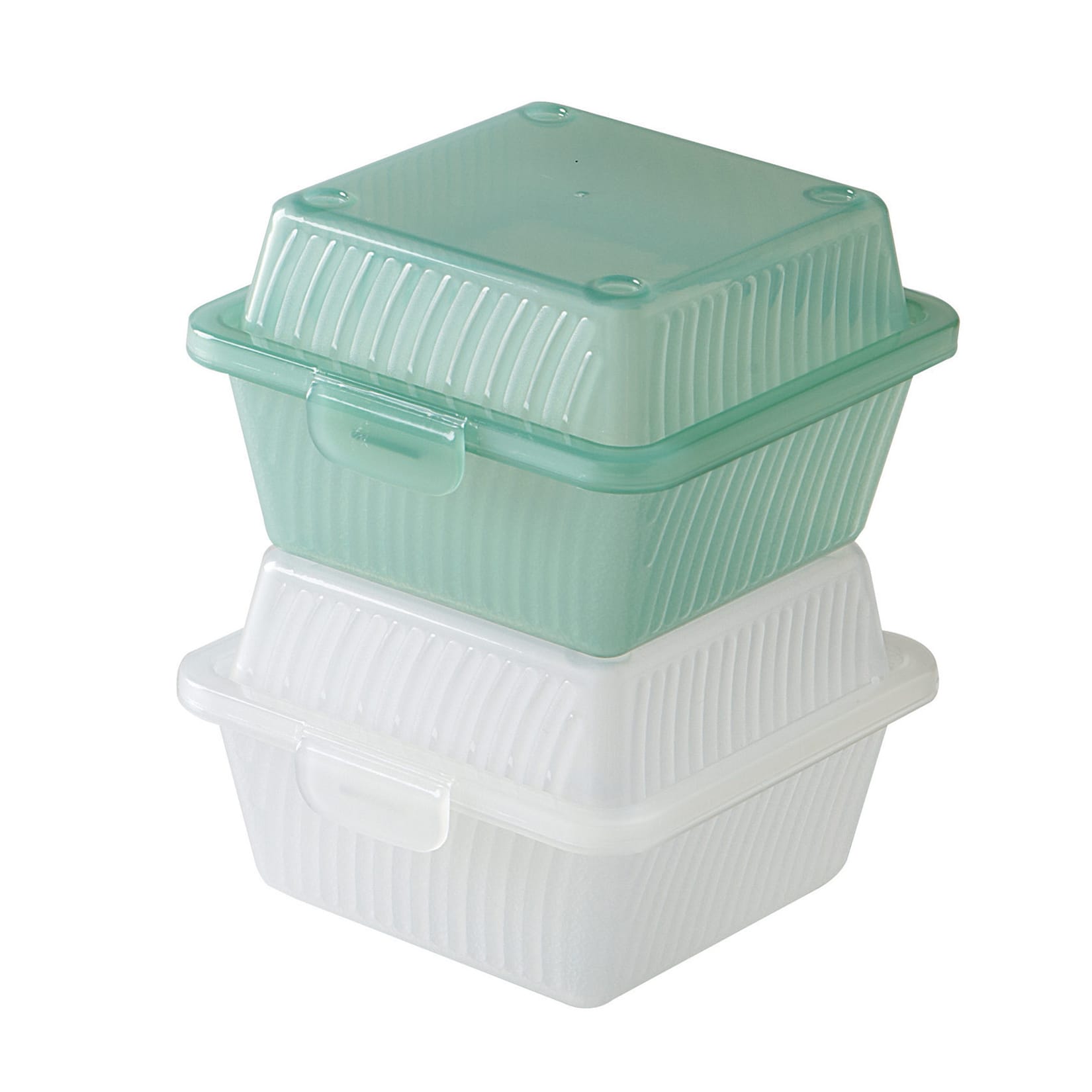 Get EC-21-CL Eco Clear Polypropylene 12 oz. Reusable Side-Dish/Large Sauce Cup with Hinged Lid - 24/Case