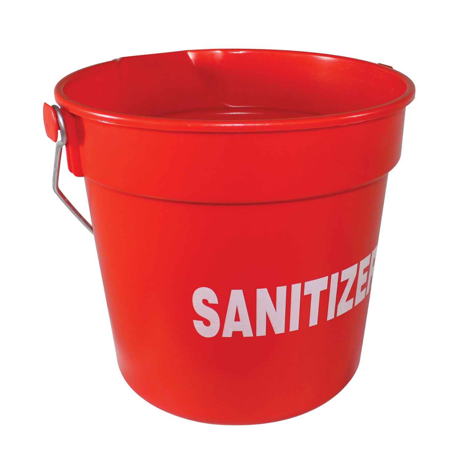 Winco PPL-3R Cleaning Bucket 3 qt. Red Sanitizing Solution