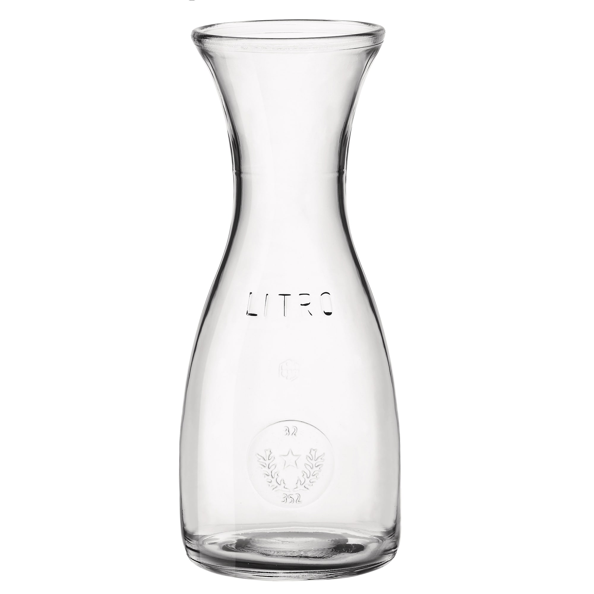 Steelite 4929Q202 40 3/16 oz Carafe w/ 34 oz Fill Line - Glass, Clear