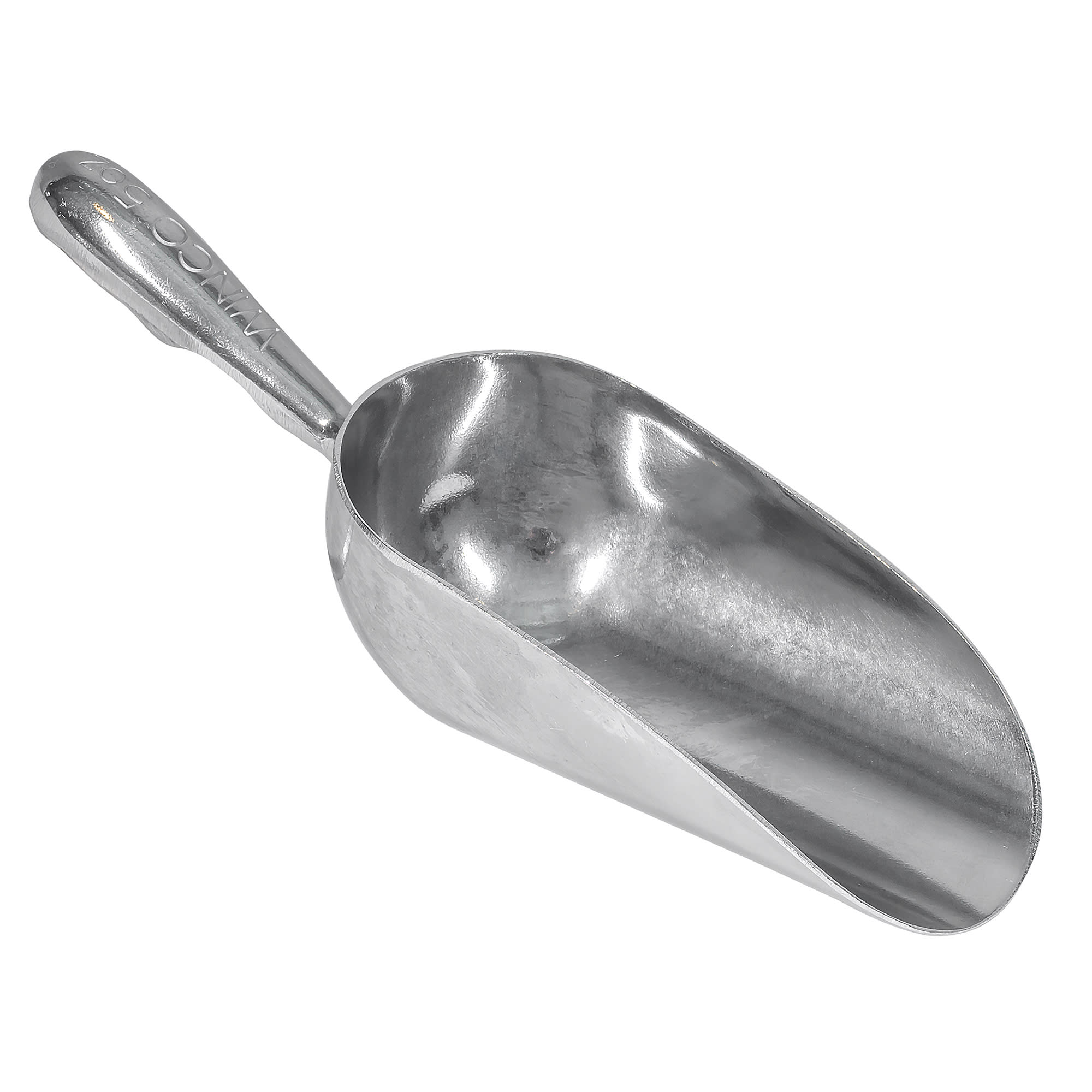 Winco AS-12 Aluminum Scoop - 12 oz