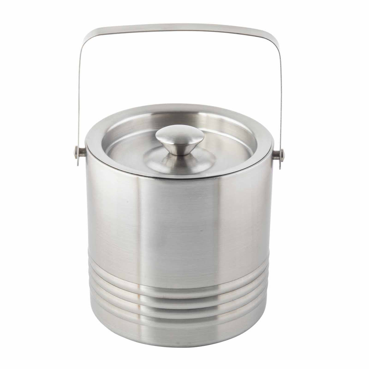 Stainless Steel Ice Bucket Ice with Clamp Comfortable Carry Handle Fashionable Appearance Durable Ice Cube Container for Dining Room 7L, Other