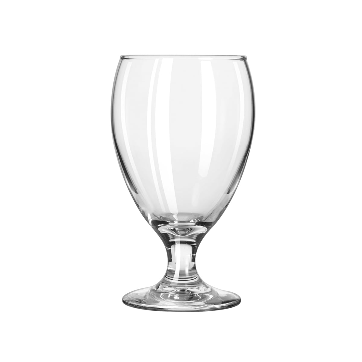 Clear Glass Wine Glass with Red Tear Drop Stem