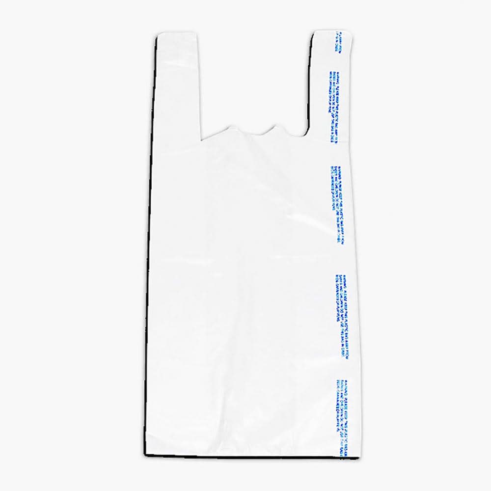 LK Packaging CT1621W Plastronic® T-Shirt Bag w/ Handle - 21