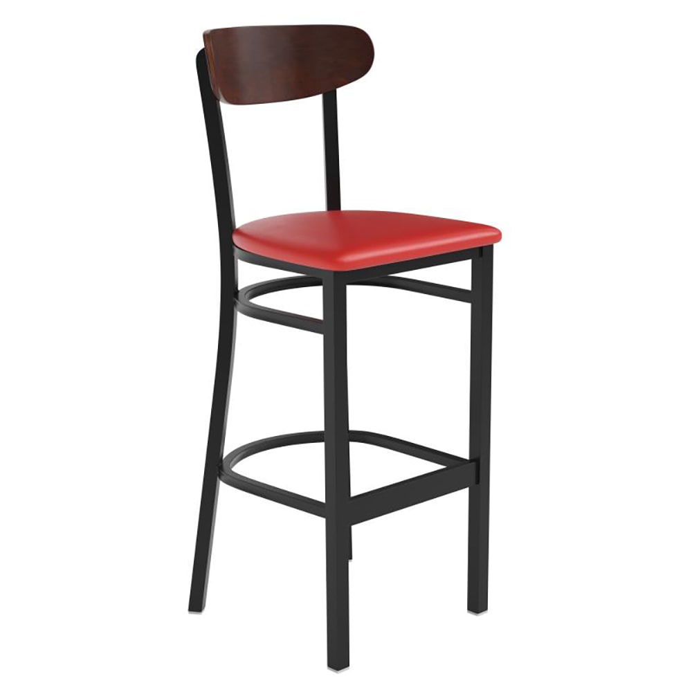 Flash Furniture XU-DG6V6RDV-WAL-GG Bar Stool w/ Boomerang Back