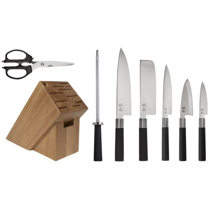 Shun WBS0800 8 Piece Wasabi Knife Set w/ Wooden Block