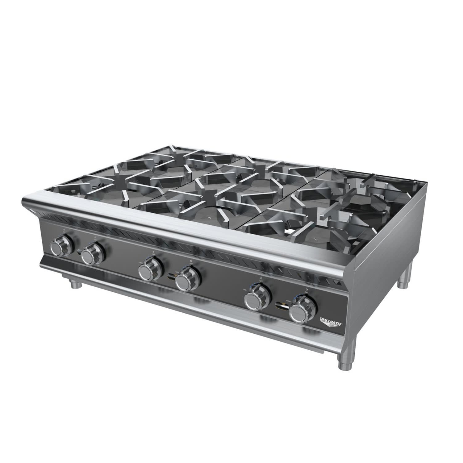 Vollrath HPG6-36 36&quot; Countertop Manual Gas Commercial Hotplate - Convertible