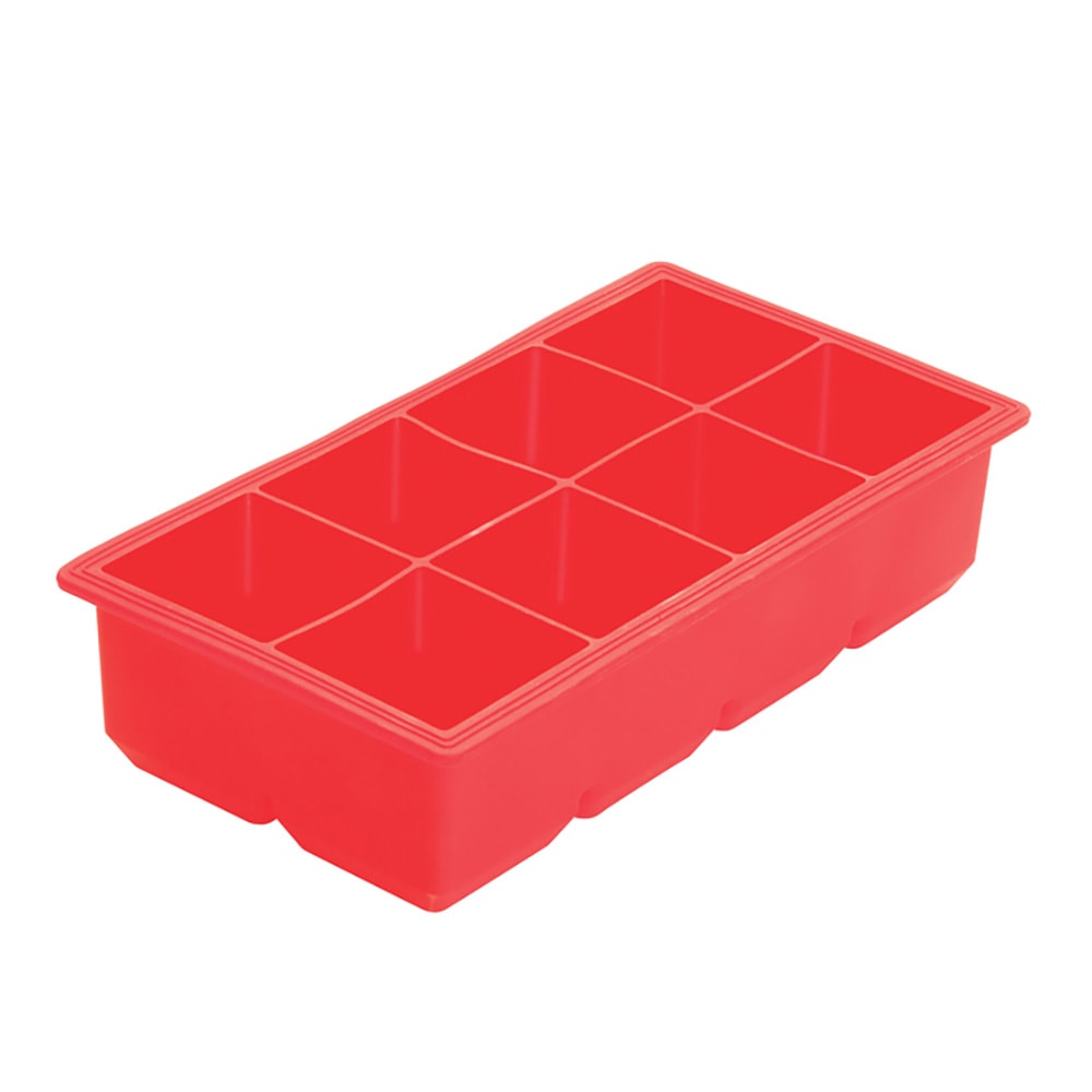 Tovolo King Cube Silicone Ice Tray, Red