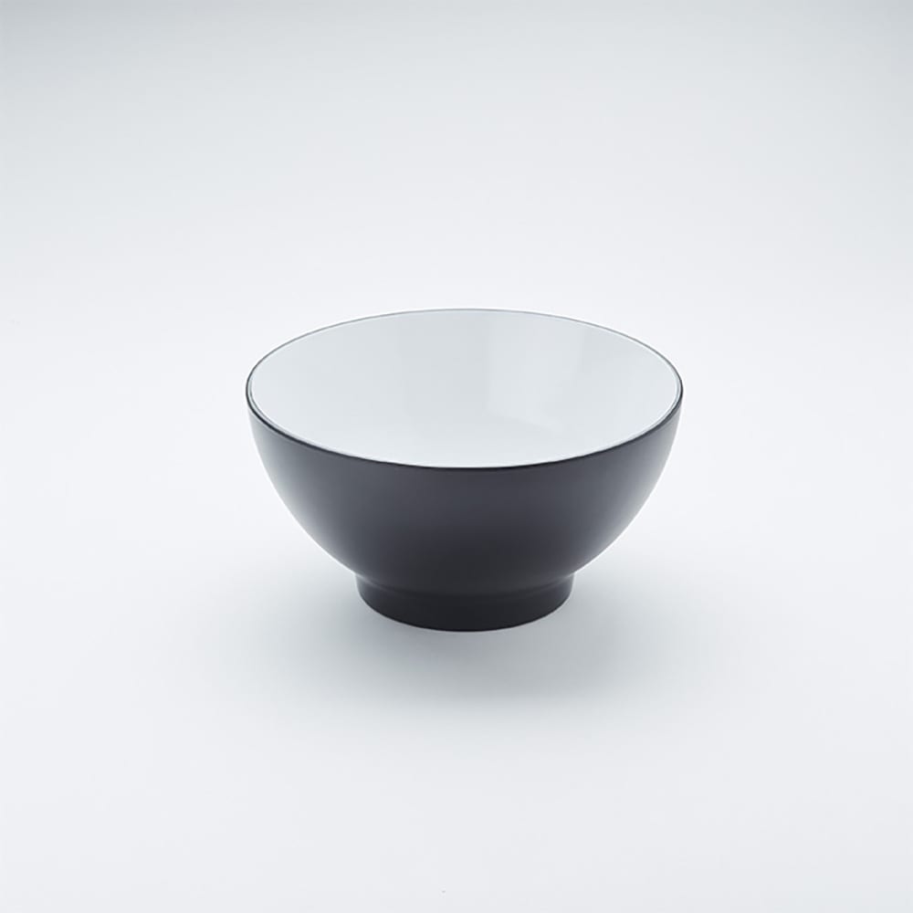 American Metalcraft NB85 85 oz Round Melamine Noodle Bowl, Black/White